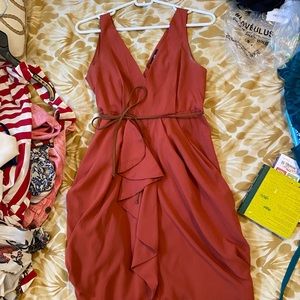 H&M rust colored, knee length cocktail dress